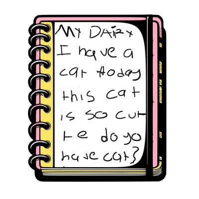 blank, realistic notebook