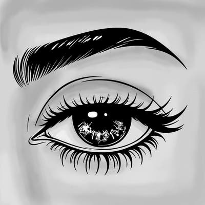 eye closed realistic