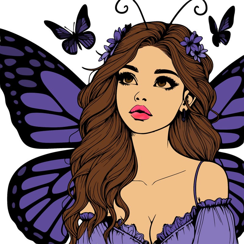 butterfly fairy realistic girl