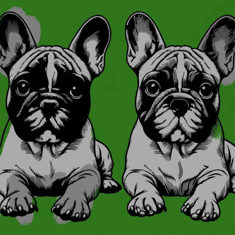 realistic french bulldog