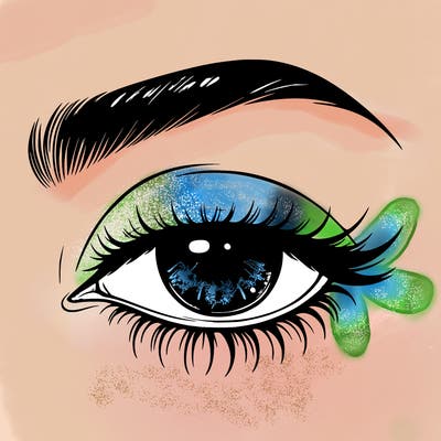 eye closed realistic