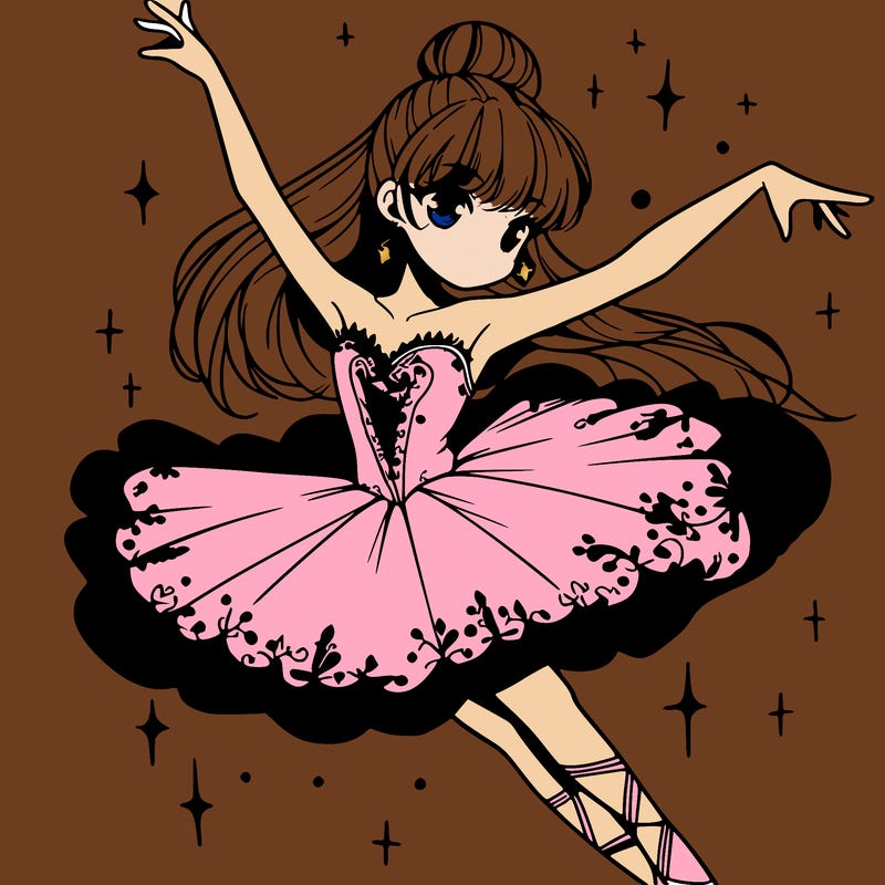 gorgeous anime ballet dancer