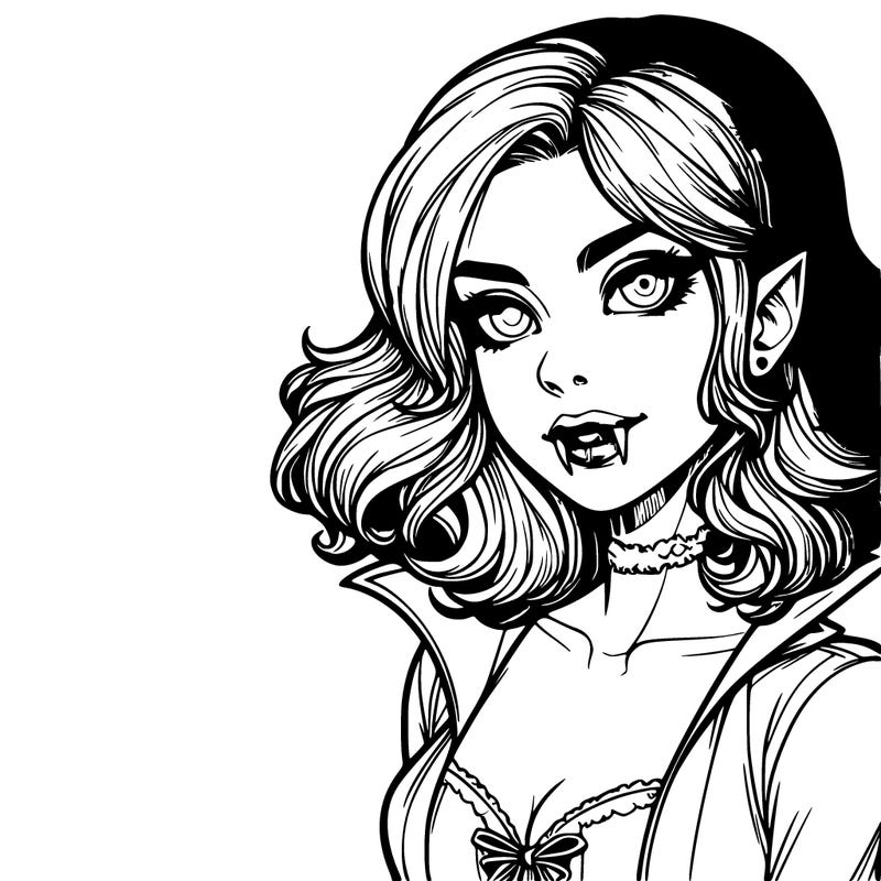 vampire girl realistic