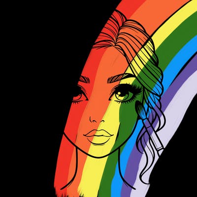 realistic person with makeup