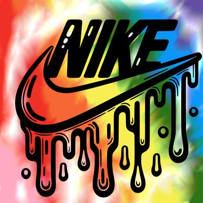dripping nike logo
