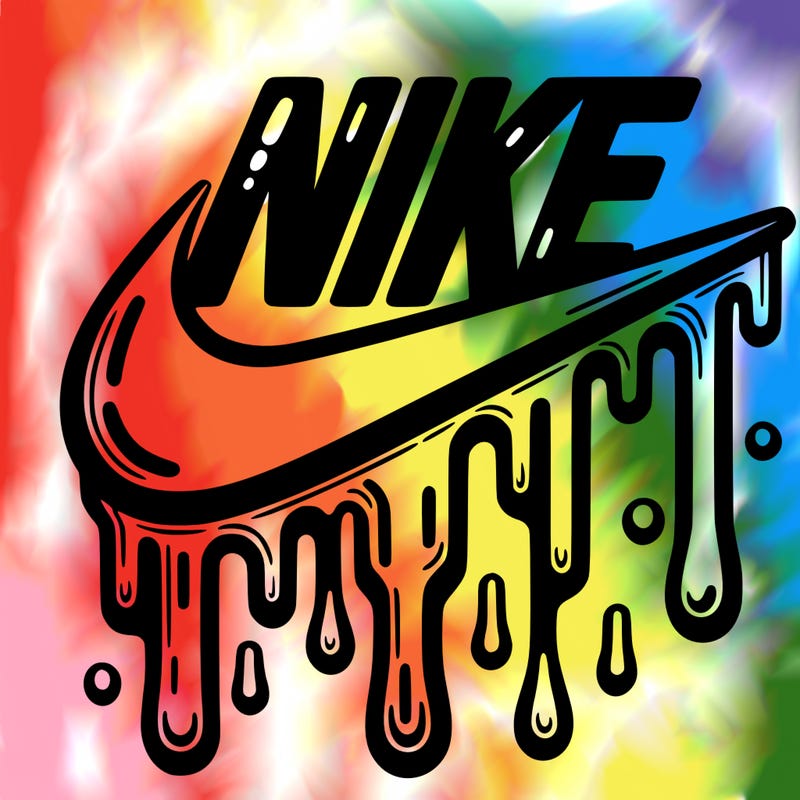 dripping nike logo