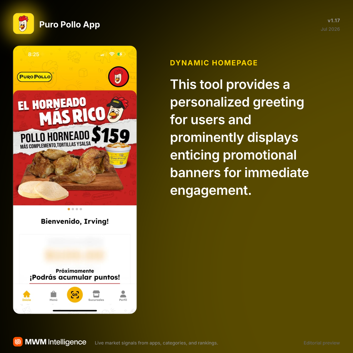 Puro Pollo App - Food & Drink App | MWM