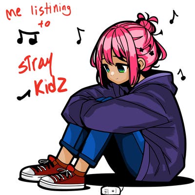 sad anime girl sitting alone