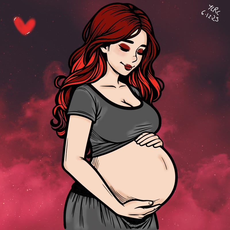 woman heavily pregnant realistic