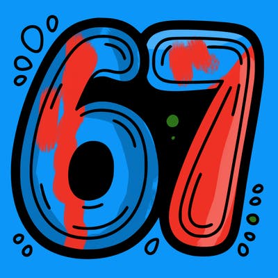 the number 67
