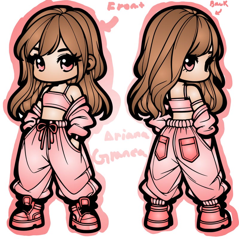 girl in crop top and baggy pants