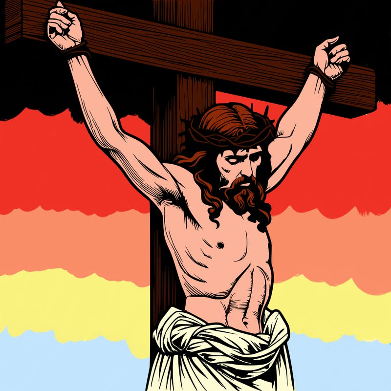 jesus realistic on the cross