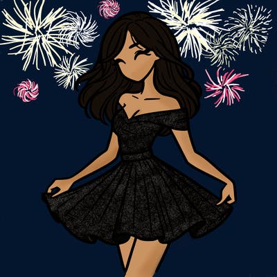 woman in skirt