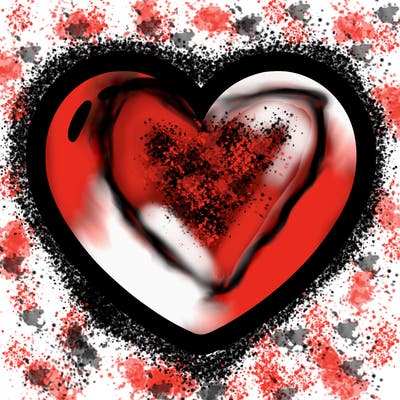 a blank heart