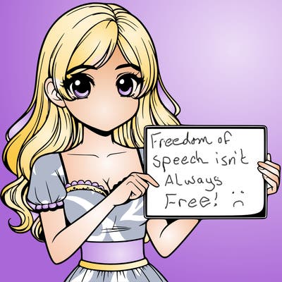 realistic pretty girl holding blank sign