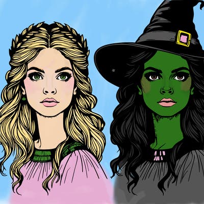 realistic witch woman