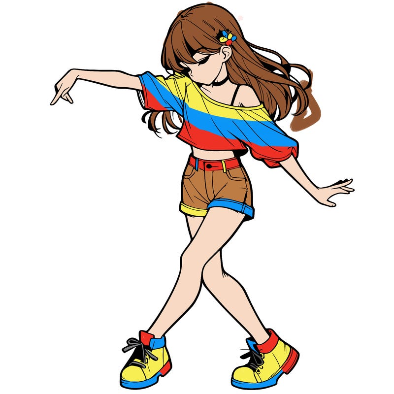 realistic girl danceing