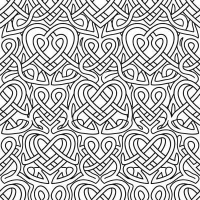 Celebrate love and heritage with this stunning Celtic Heart Knots coloring page. Immerse yourself in intricate knotwork forming beautiful heart designs, perfect for a relaxing creative escape.