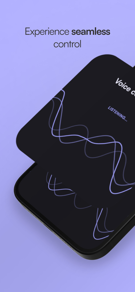 Remote control for Mi Box - A smartphone interface displaying the voice control and listening feature of the Mi Box remote app