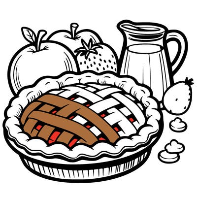 a pie of food