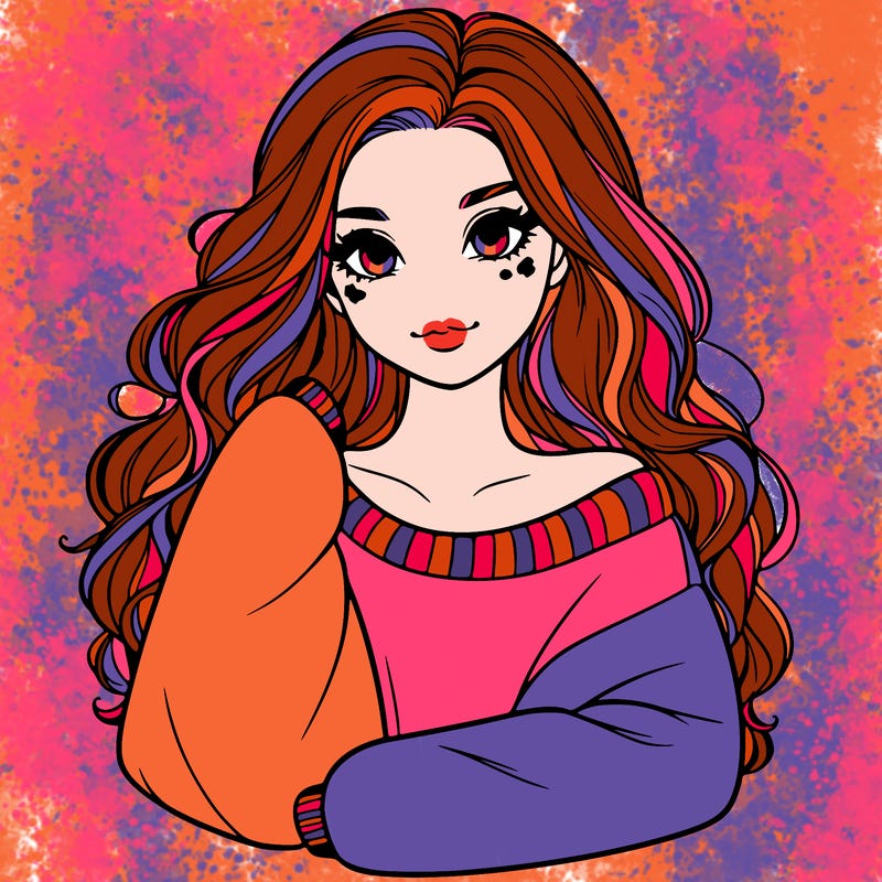 a beautiful girl in a big sweatshirt