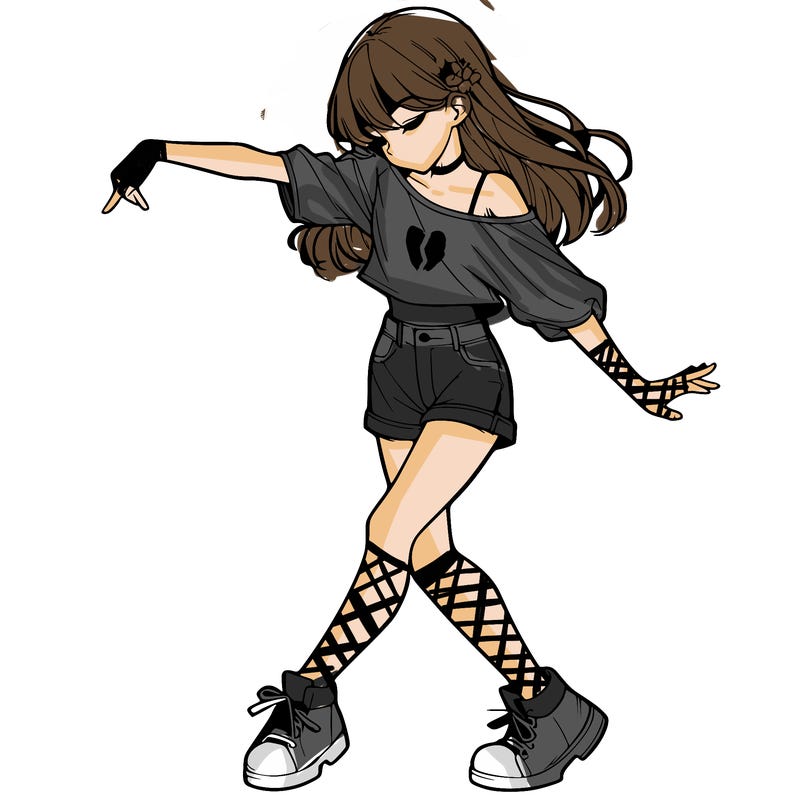 realistic girl danceing