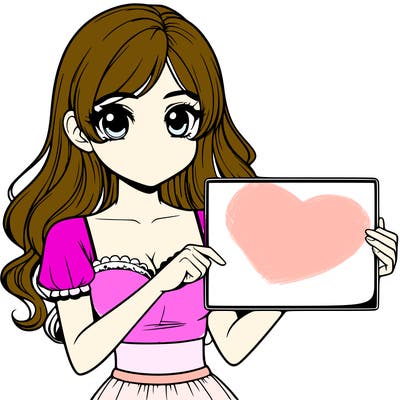 realistic pretty girl holding blank sign