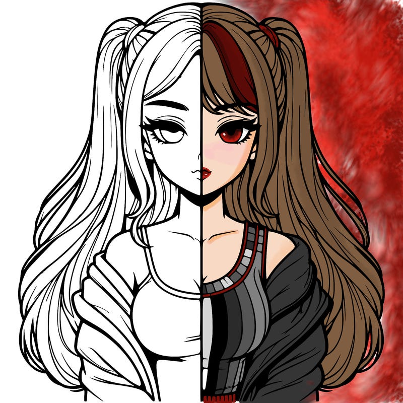 realistic girl split