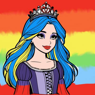 a realistic medieval princess with a tiara