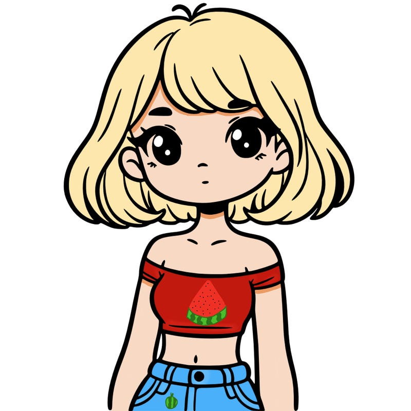 girl in a cute crop top