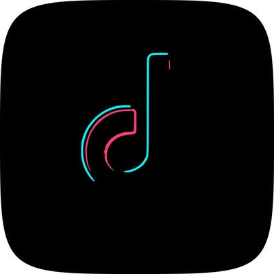 tiktok logo neon