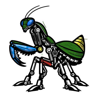 a robot mantis.