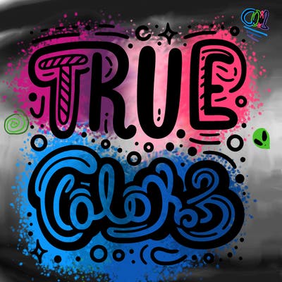 "true colors" written