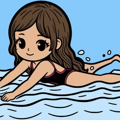 swimming girl