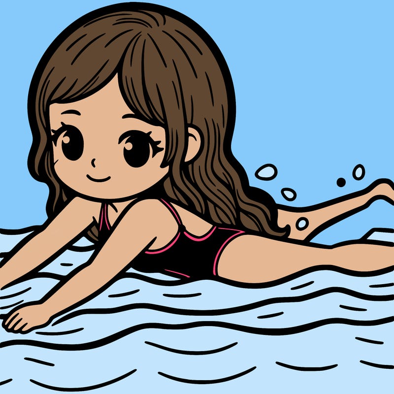 swimming girl