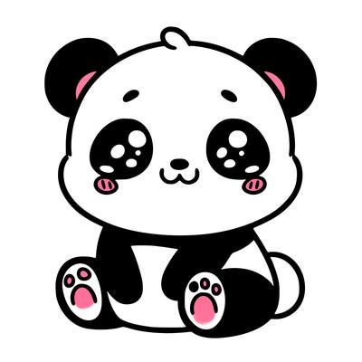 cute simple panda