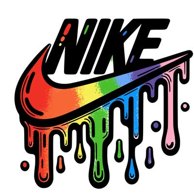 dripping nike logo