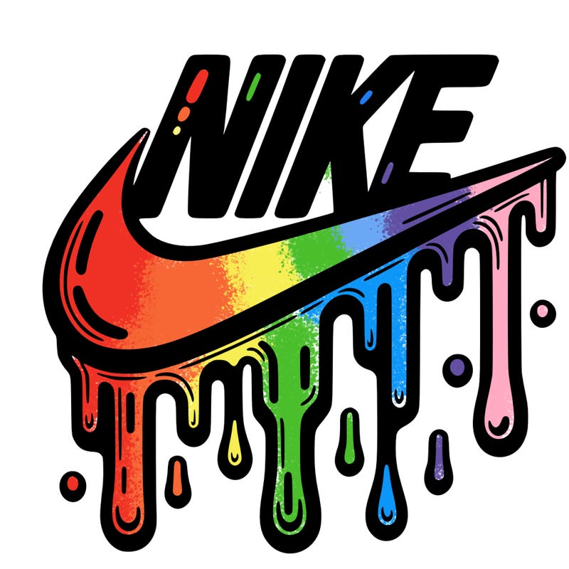dripping nike logo