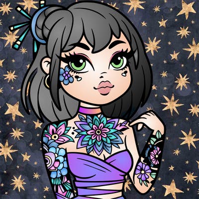 woman with japanese tattoos