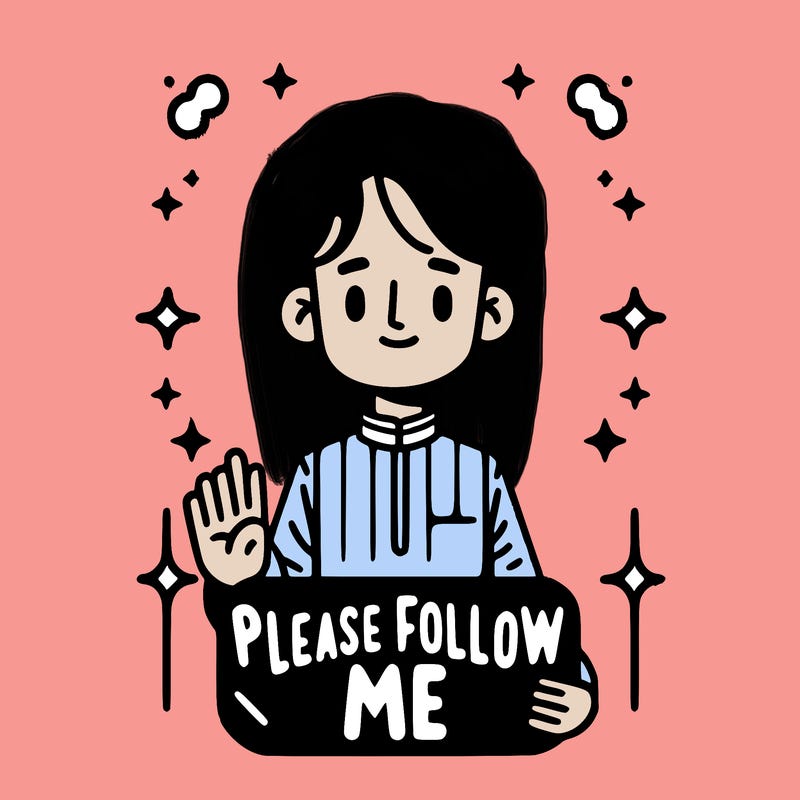 please follow me