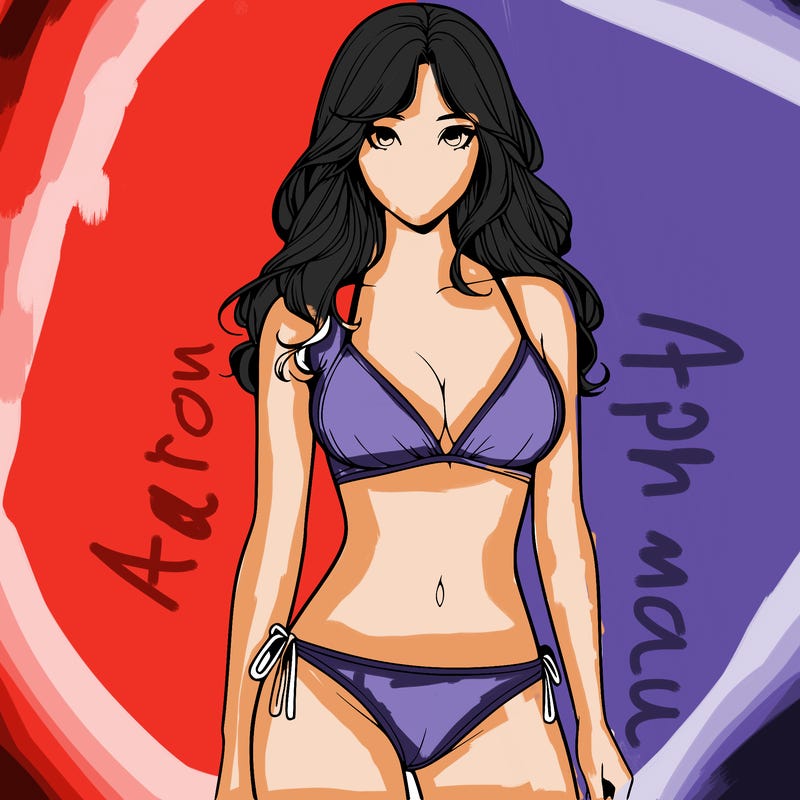 realistic girl with a revealing swimsuit