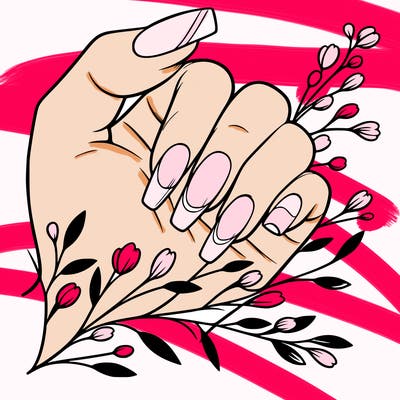 nails with french tip