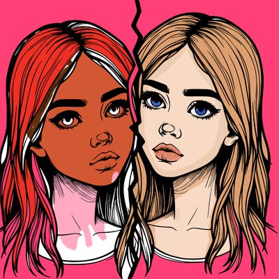 realistic girl split