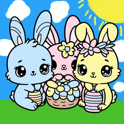 cute easter bunnies