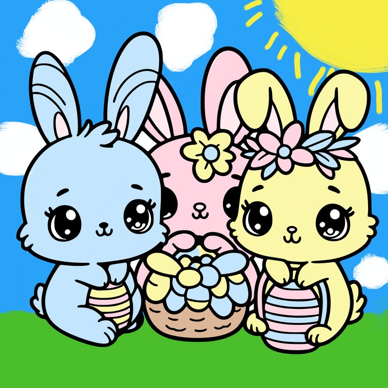 cute easter bunnies