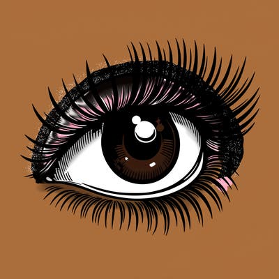 realistic eye long eylashes