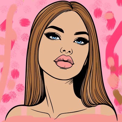 realistic woman with full lips