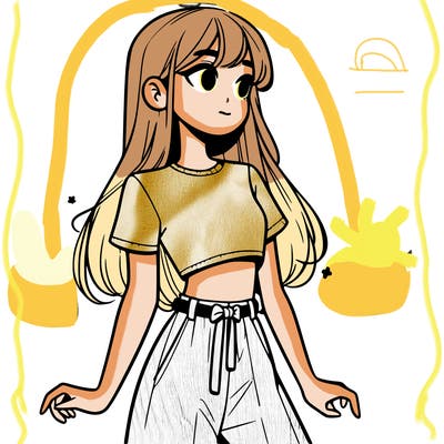 girl in a cute crop top