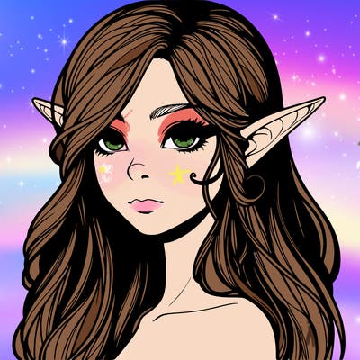 elf girl realistic dark fantasy