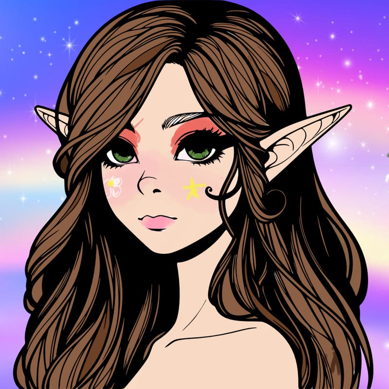 elf girl realistic dark fantasy